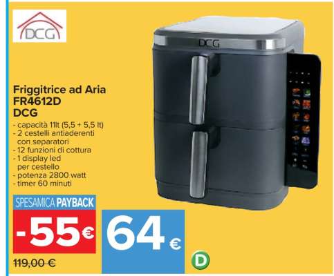 Friggitrice ad Aria FR4612D DCG