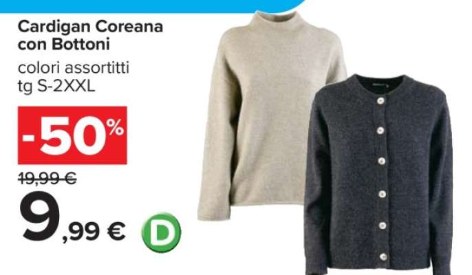 Cardigan Coreana con Bottoni