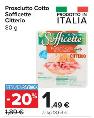 Prosciutto Cotto Sofficette Citterio