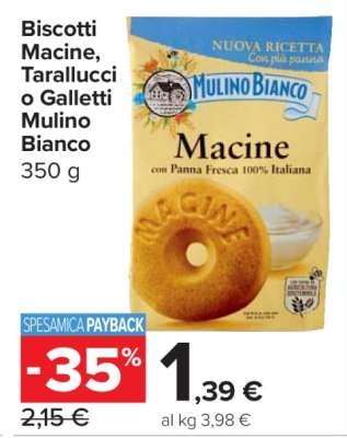 Biscotti Macine, Tarallucci o Galletti Mulino Bianco