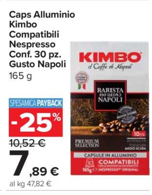 Caps Alluminio Kimbo Compatibili Nespresso Conf. 30 pz. Gusto Napoli
