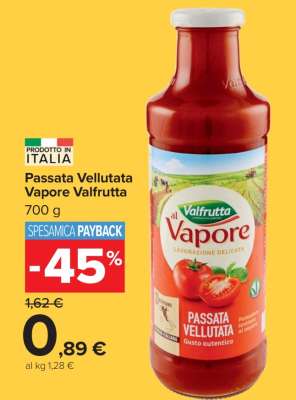 Passata Vellutata Vapore Valfrutta