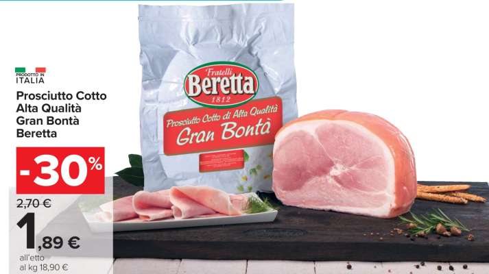 Prosciutto Cotto Alta Qualità Gran Bontà Beretta