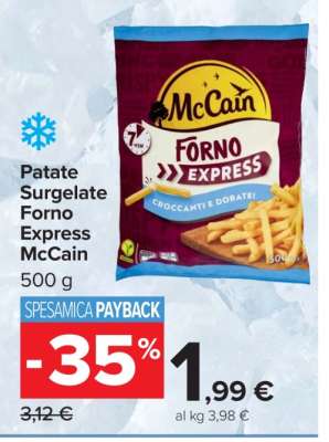 Patate Surgelate Forno Express McCain