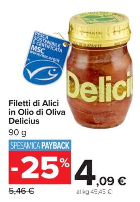 Filetti di Alici in Olio di Oliva Delicius
