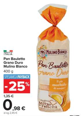 Pan Bauletto Grano Duro Mulino Bianco