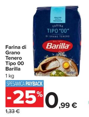 Farina di Grano Tenero Tipo 00 Barilla