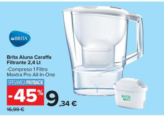 Brita Aluna Caraffa Filtrante 2,4 Lt