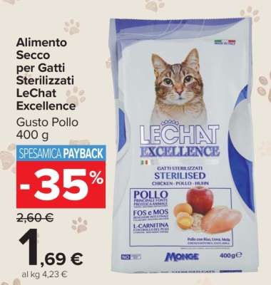 Alimento Secco per Gatti Sterilizzati LeChat Excellence