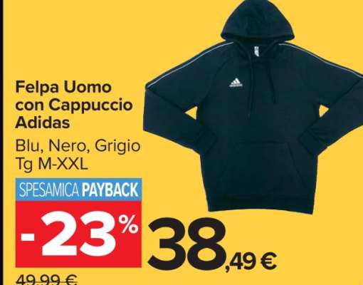 Felpa Uomo con Cappuccio Adidas
