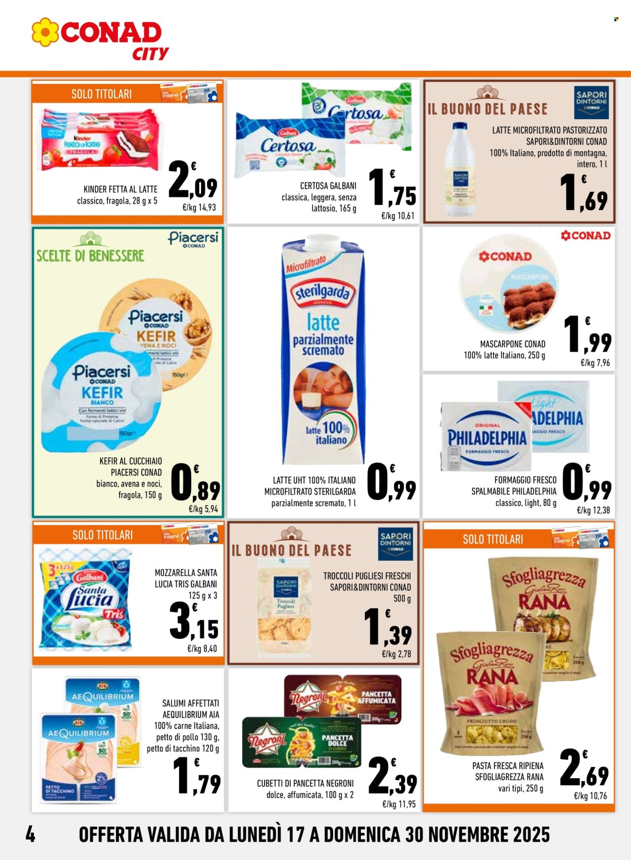 Volantino Conad City - 17/11/2025 - 30/11/2025. Pagina 4