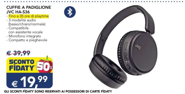 CUFFIE A PADIGLIONE JVC HA-S36