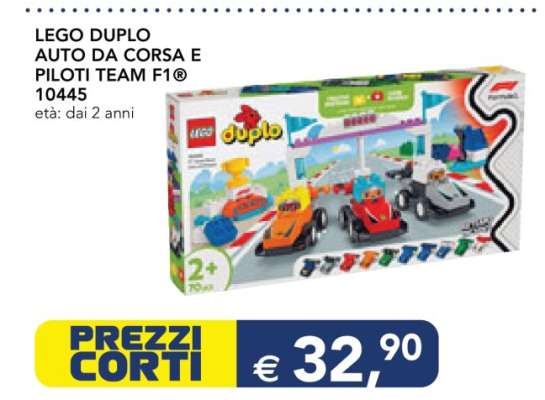 LEGO DUPLO AUTO DA CORSA E PILOTI TEAM F1® 10445
