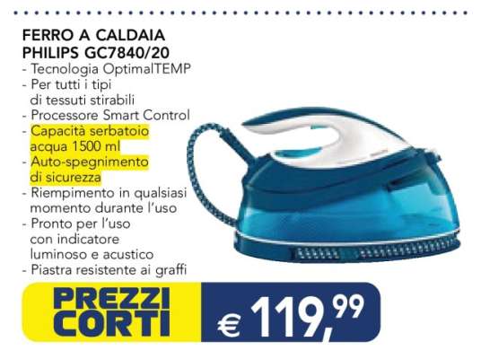 FERRO A CALDAIA PHILIPS GC7840/20