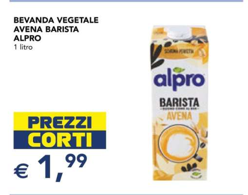 BEVANDA VEGETALE AVENA BARISTA ALPRO