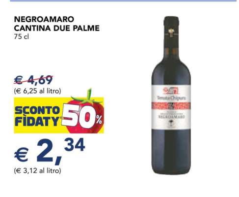 NEGROAMARO CANTINA DUE PALME