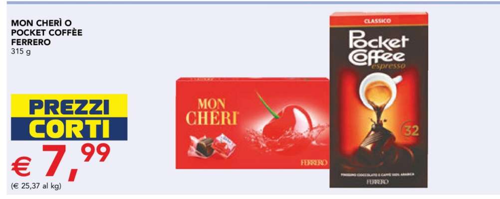 MON CHÉRI O POCKET COFFEE FERRERO