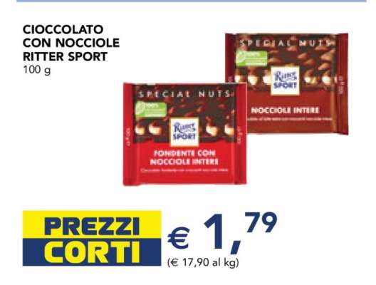 CIOCCOLATO CON NOCCIOLE RITTER SPORT