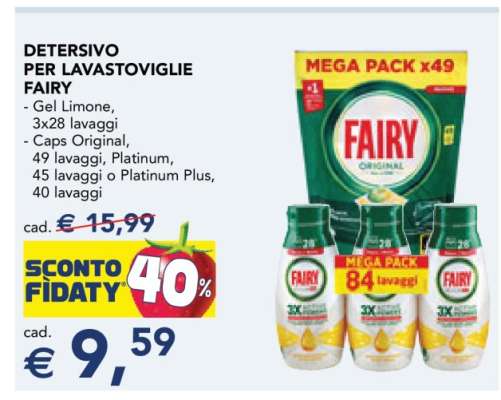 DETERSIVO PER LAVASTOVIGLIE FAIRY