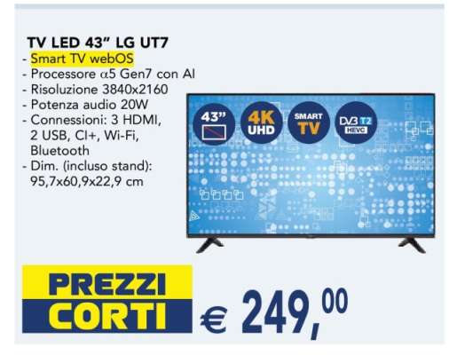 TV LED 43'' LG UT7