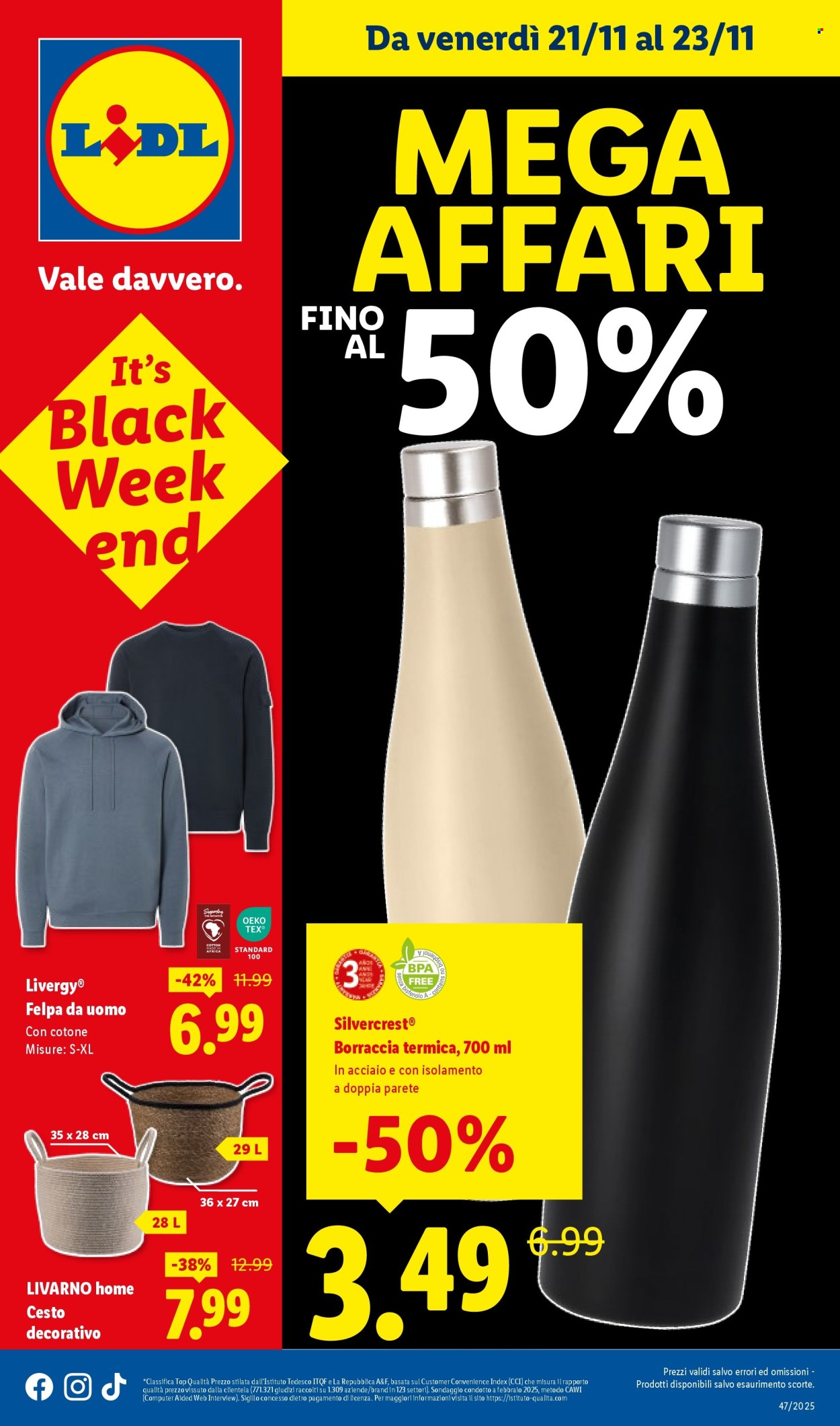 Volantino Lidl - 21/11/2025 - 23/11/2025. Pagina 1