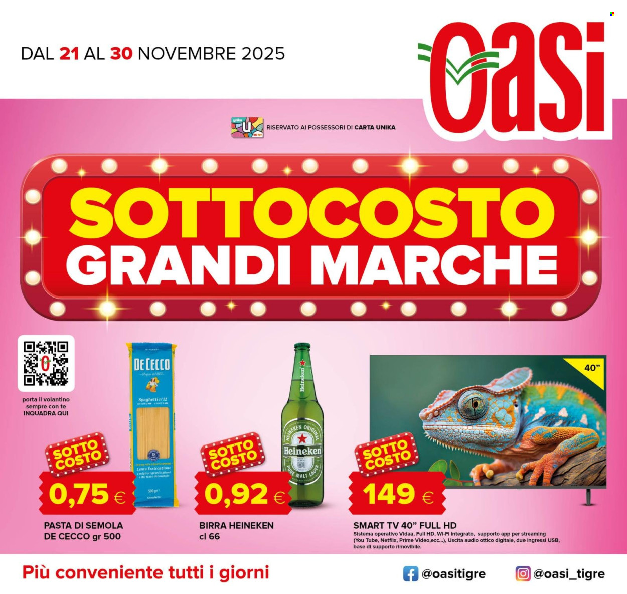 Volantino Oasi - 21/11/2025 - 30/11/2025. Pagina 1