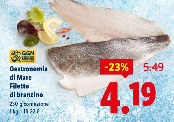 Gastronomia di Mare Filetto di branzino