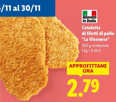 Cotoletta di filetti di pollo 'La Viennese'