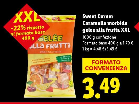 Sweet Corner Caramelle morbide gelée alla frutta XXL