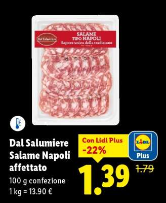 Dal Salumiere Salame Napoli affettato
