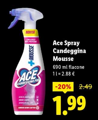 Ace Spray Candeggina Mousse