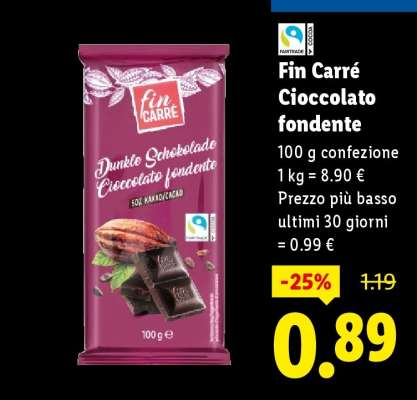 Fin Carré Cioccolato fondente