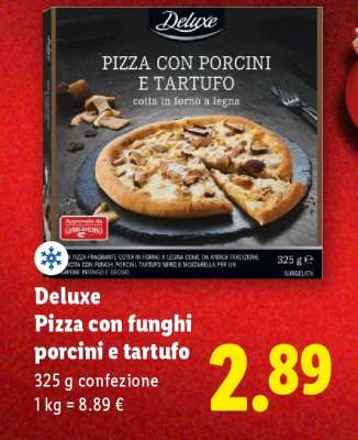Deluxe Pizza con funghi porcini e tartufo