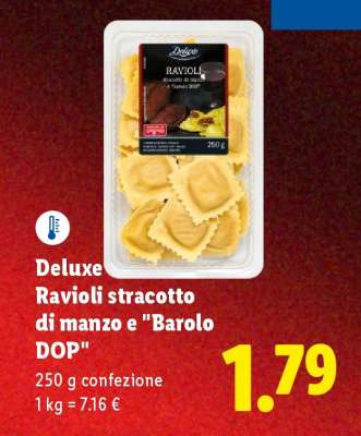 Deluxe Ravioli stracotto di manzo e 'Barolo DOP'