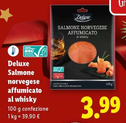 Deluxe Salmone norvegese affumicato al whisky