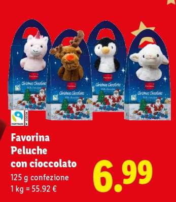 Favorina Peluche con cioccolato