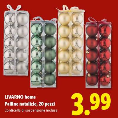 LIVARNO home Palline natalizie, 20 pezzi