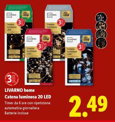 LIVARNO home Catena luminosa 20 LED