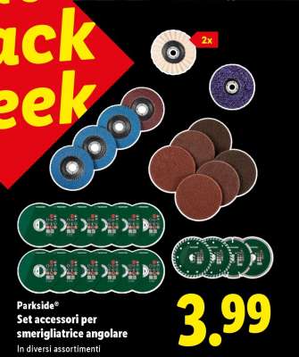 Parkside® Set accessori per smerigliatrice angolare