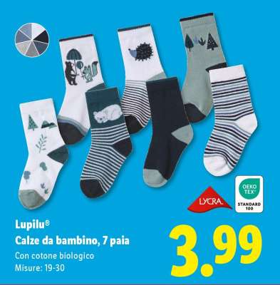 lupilu® Calze da bambino, 7 paia