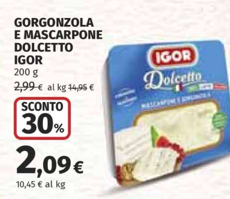 GORGONZOLA E MASCARPONE DOLCETTO IGOR
