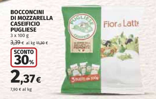 Bocconcini di Mozzarella Caseificio Pugliese