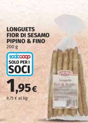 LONGUETS FIOR DI SESAMO PIPINO & FINO