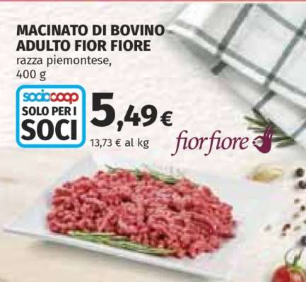 Macinato di Bovino Adulto Fior Fiore