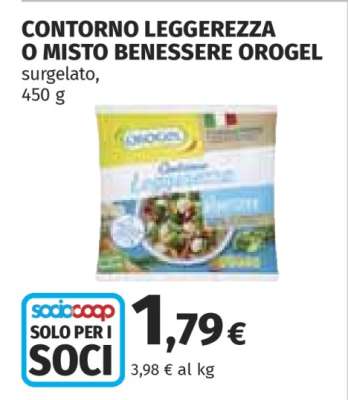Contorno Leggerezza o Misto Benessere Orogel