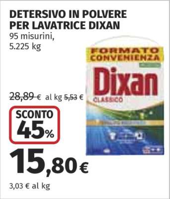 Detersivo in polvere per lavatrice Dixan