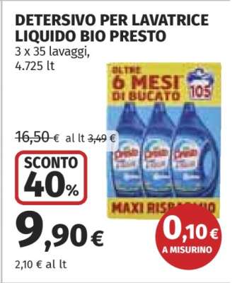 Detersivo per Lavatrice Liquido Bio Presto