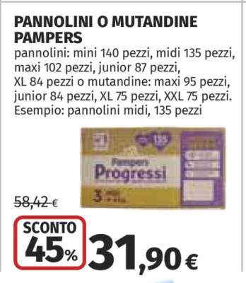 PANNOLINI O MUTANDINE PAMPERS