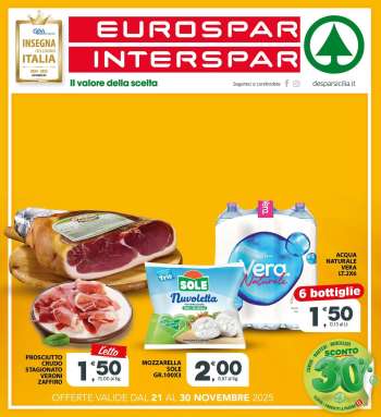 Volantino Eurospar - 21/11/2025 - 30/11/2025.