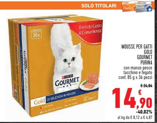 Mousse per gatti Gold Gourmet Purina